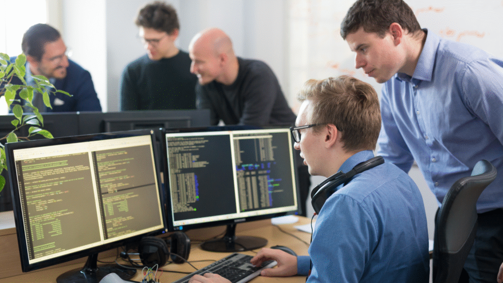 Calgary web design agency team working on website development